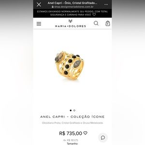 Ring gold plated from Brazilian designer Maria Dolores